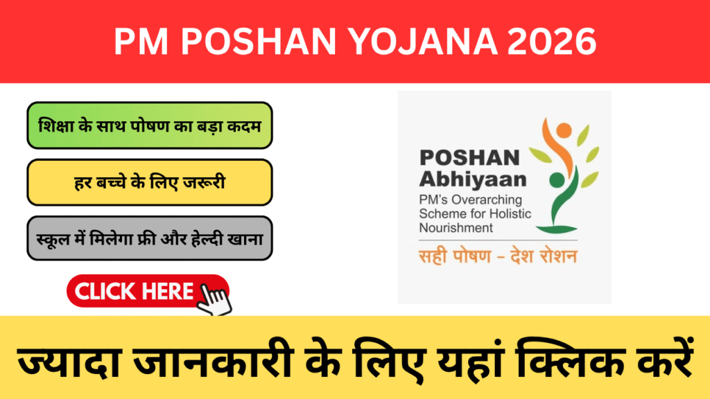 PM Poshan Yojana 2026 – थाली में पोषण, बच्चों के भविष्य की मजबूत नींव PM Poshan Yojana 2026